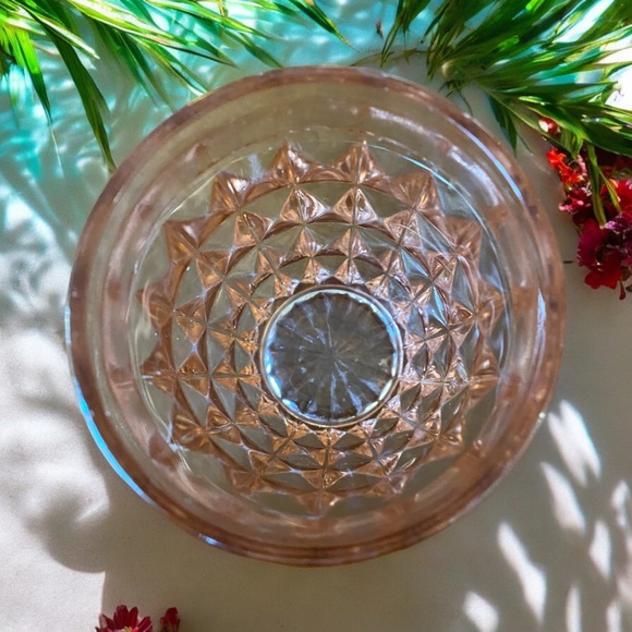 Jeanette Pink Windsor Diamond Depression Glass Tumbler. EVC - Picture 3 of 4